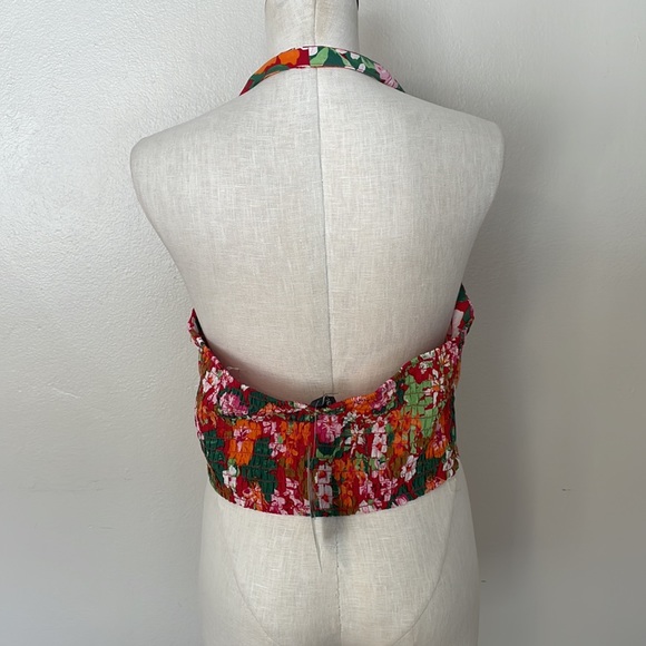 NWT Lily Rose Halter Floral Crop Top. XL - Picture 4 of 7